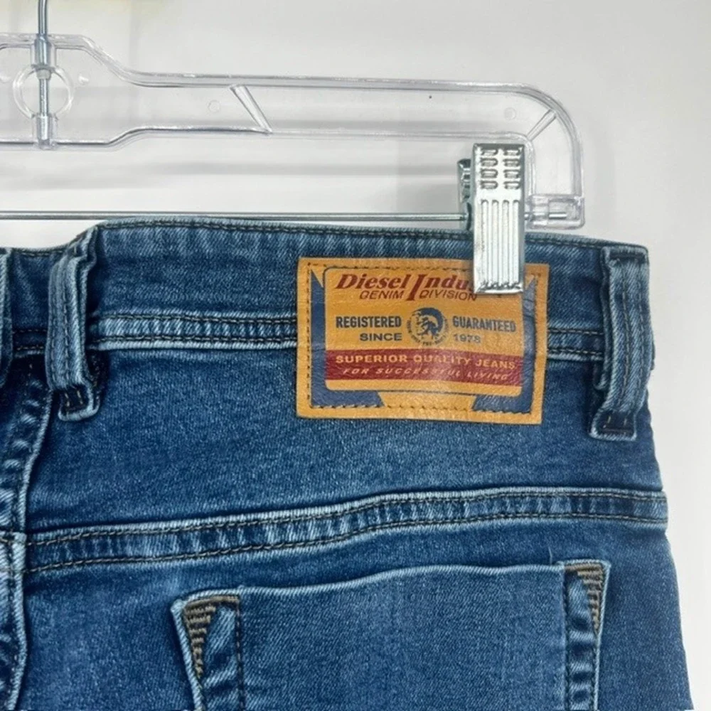 Diesel Safado Regular Slim Straight Jeans Mens 33x30 Blue Stretch C84HV Denim